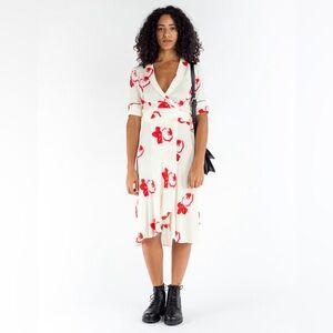 GANNI Harley Crepe Wrap Dress